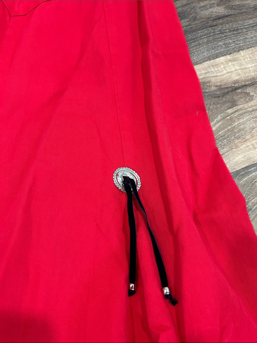 Vintage Circle T by Marilyn Lenox Red Concho Western Rodeo Skirt Womens 13/14 - Picture 3 of 14